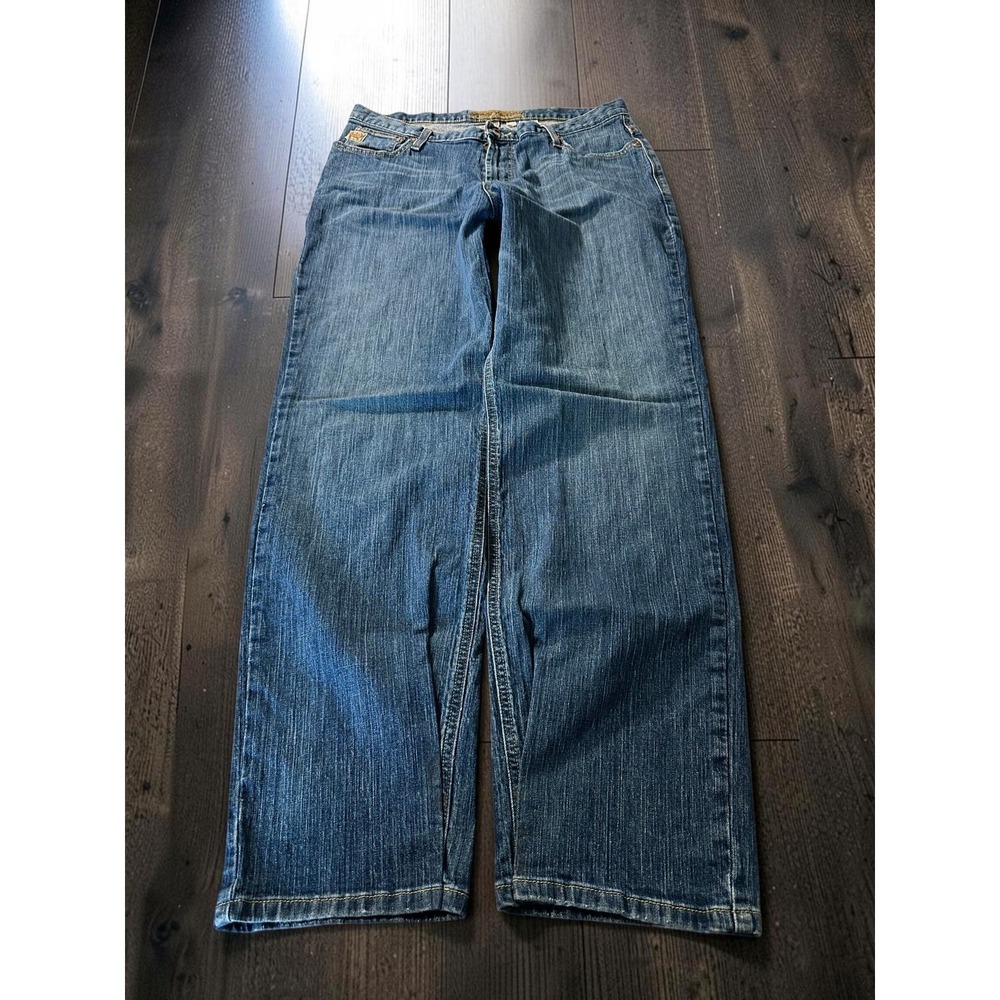 Cinch White Label Jeans Mens 36x34 Blue Relaxed Straight Western Cowboy MB92834